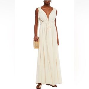 LOUP CHARMANT SIRENA Gathered Cotton Maxi Sleeveless Lined Dress M-SEE DESCRIP.